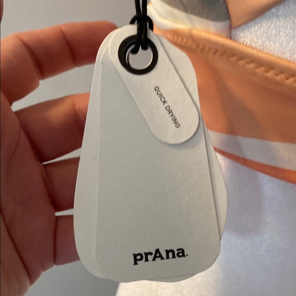 Prana colorful high neck quick drying swim top w/ removable cups size X Large - Picture 3 of 5